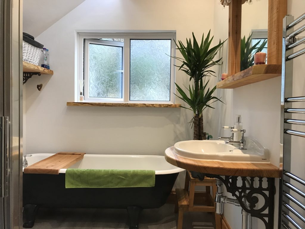 Walk-in shower installation by Precision Plumbing North Devon